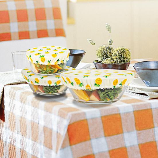 3 шт./набор Миска Многоразовая крышка Ткань Практичная Ткань Сохраняющие свежесть Пищевые обертки для дома