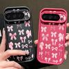 Розовый чехол с принтом банта, противоударный чехол для Google Pixel 9 Pro XL 8 Pro 8 7A, защита линз от падений, матовый мягкий силиконовый чехол для телефона