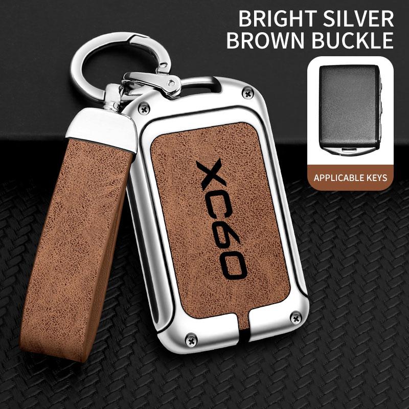 Suitable for Volvo XC60 zinc alloy car key bag cover remote control protective cover special key chain shell accessories