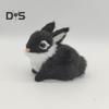 1/5 шт. плюшевая фигурка кролика, реалистичная имитация модели кролика, реалистичное искусственное меховое животное, миниатюрное украшение для домашнего офиса, пасхальное украшение для рабочего стола