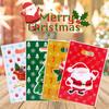 50 шт./100 шт. Рождественское украшение для дома Мультяшный принт Пакеты для вечеринки для печенья, конфет Упаковка для подарков Жемчужная пленка Праздничный Случайный