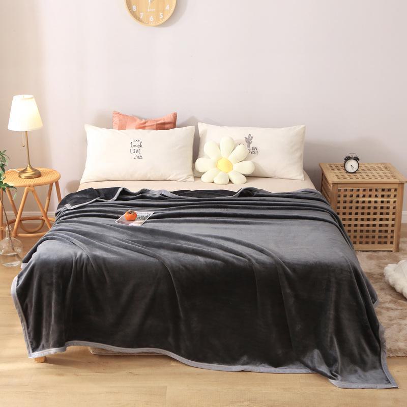 Coral Fleece Flannel Blanket - Winter Gift, Cozy Nap Blanket for Kids & Office