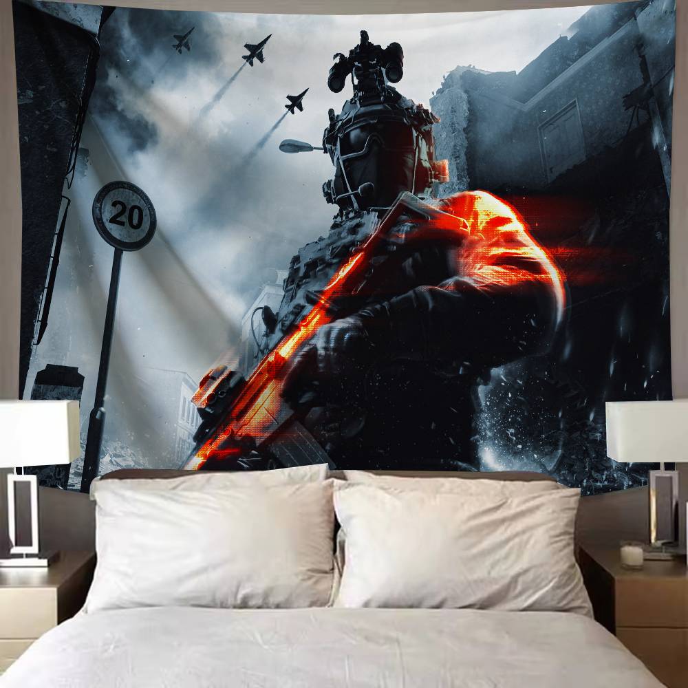 New FPS Gaming Battlefield 6 Cool Tapestry Background Hanging Cloth Bedroom Tapestry Room Decor Aesthetic Tapestry Wall Hanging