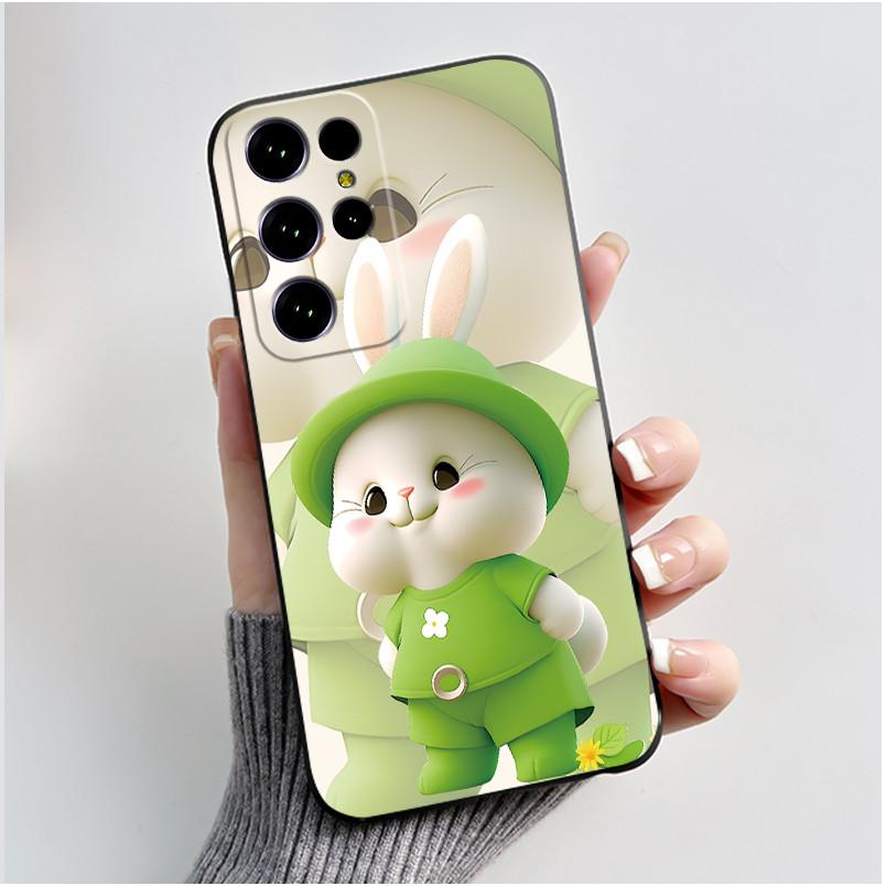 Чехол для Oukitel C61 Pro Чехол-обложка для Oukitel C61 GT Роскошный Милый Сердечко Заяц Забавный Черный ТПУ Мягкий Силикон Защитный Чехол для Телефона