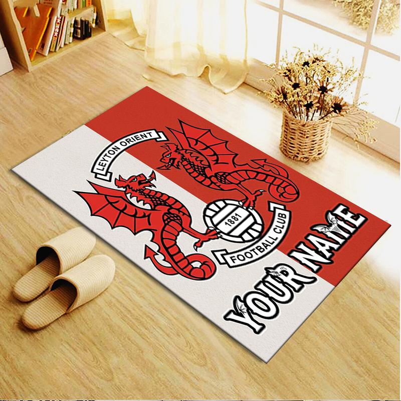 Custom Name Leyton Orient Carpet Rug for Living Room Bedroom Home Sofa Decoration,Kids play Non-slip Floor Mat