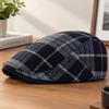 Premium Woolen Plaid Beret Hat Retro Style Vintage Newsboy Cap Woolen Flat Cap  Daily Outfits