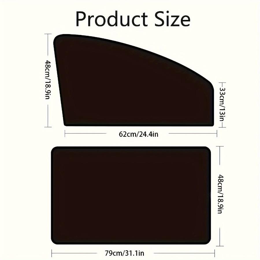 4 шт./компл. Магнитный солнцезащитный козырек для автомобиля, черная сетчатая шторка для защиты от ультрафиолета, боковое заднее окно летом, автомобильные принадлежности