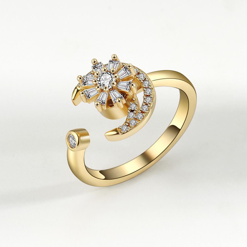 SMJEL Спиннер для женщин, кольцо с несколькими кристаллами, цветочным глазом, бабочкой, животным, вращающееся антистрессовое свадебное украшение