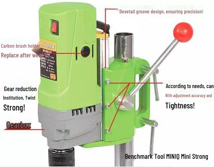 MINIQ BG-5156E Bench Drill, 710W High Power, High Precision, Portable, Ideal for Drilling Prayer Beads