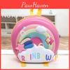 Strap Kids Double Backpack With Cartoon Rainbow Design For Education School