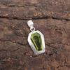 Coffin Natural Peridot Art Deco Elegant Birthday New Pendant 925 Sterling Silver PP-53-6
