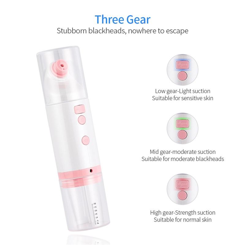 Kinsei Beauty Маленький пузырьковый аппарат для удаления угрей, электрический экстрактор прыщей, очиститель пор, вакуумный аппарат для глубокого очищения лица, красота