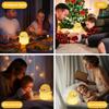 Novelty Penguin Night Light for Kids Rechargeable Timing Silicone Sleeping Nightlight Touch Beside Lamp for Nursery Room