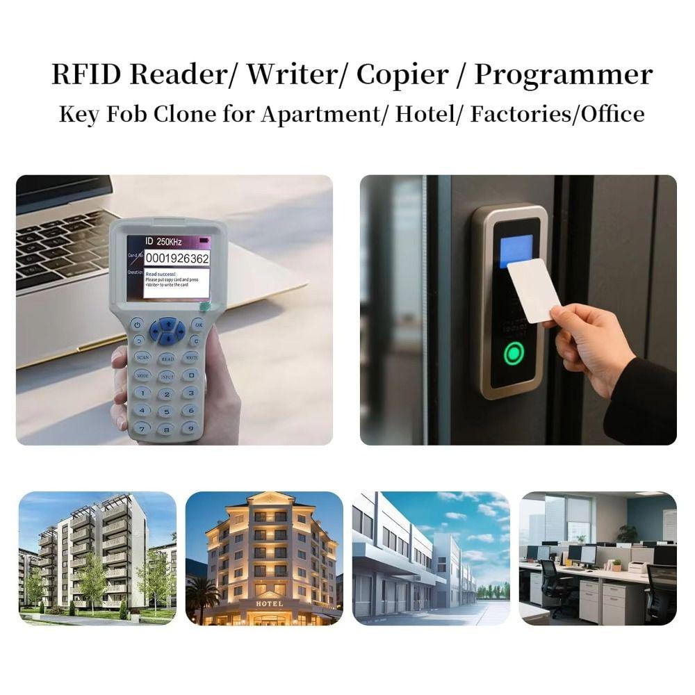 10 Frequency RFID NFC Duplicator USB Programmer NFC Card Copier Attendance Management