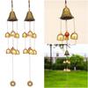 Dragon Phoenix Lucky Wind Chimes Multifunction Hanging Vintage Bell Fengshui Bell Pendant for Door Window Wall Tree Decoration