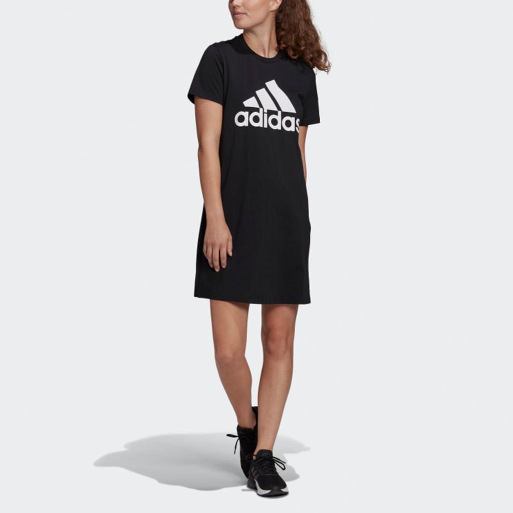 adidas Базовое платье с коротким рукавом для женщин, черное, GM5588