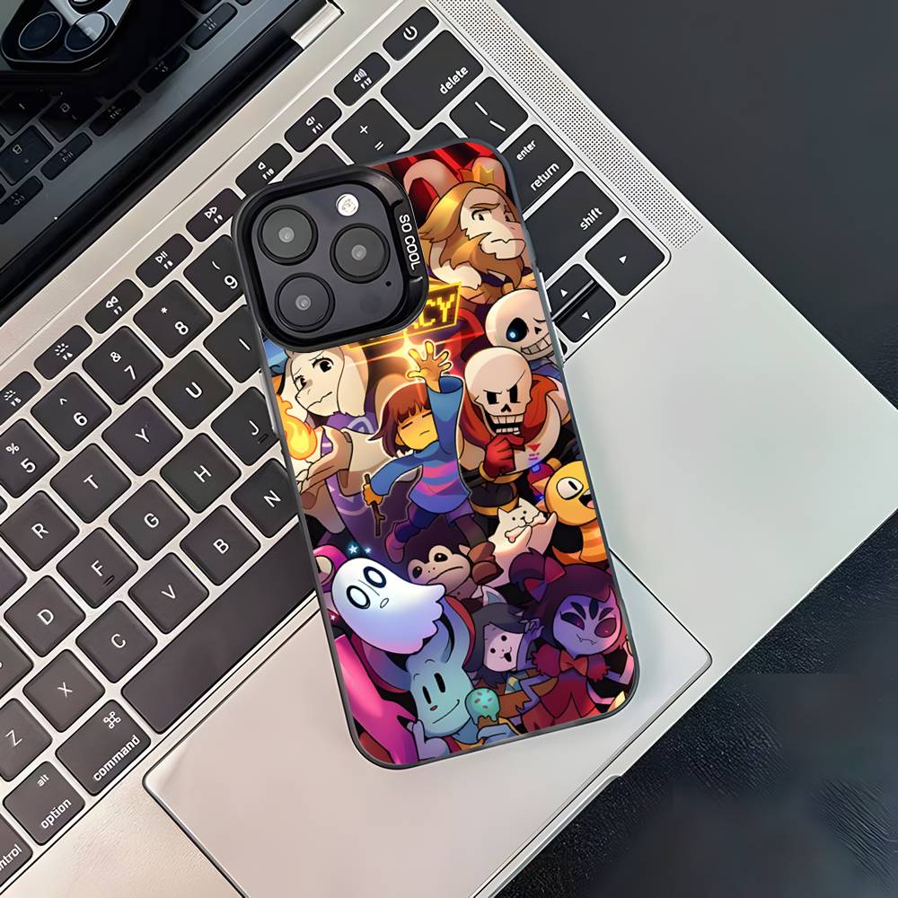 Чехол для телефона Game U-Undertale-es для iPhone 17,16,15,14,13,12,11,Pro,Max,Plus, Черный Матовый Ударопрочный Чехол