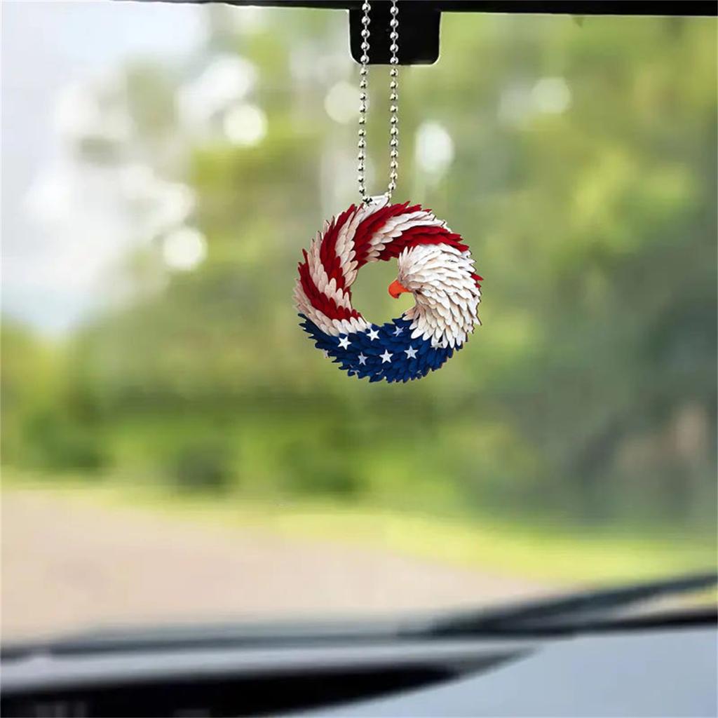 2D мультяшный кулон, поперечный акриловый плоский автомобильный зеркальный кулон, украшение для дома