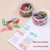 Colorful 28mm Plastic-Coated Paper Clips, 100 Pcs, Office & Book Use
