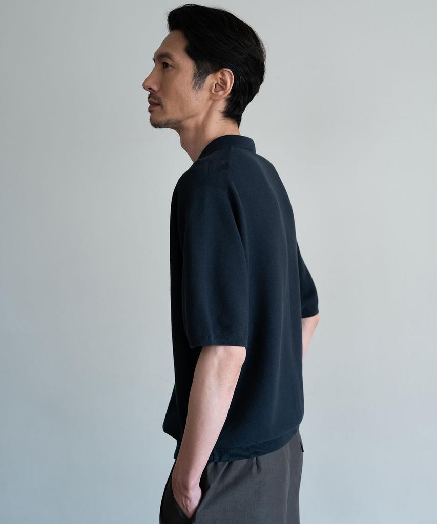 BLANKROOM Torren Polo Knit_Navy