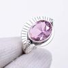 Кольцо из розового кунцита ручной работы из стерлингового серебра 925 пробы V3194, розовое кольцо, овальное кольцо, подарок на День святого Валентина, подарок для нее, подарок на день рождения, ювелирное изделие ручной работы