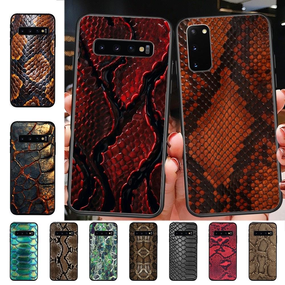 Чехол для телефона под змеиную кожу для Samsung S 9 10 20 21 22 23 30 23 24 plus lite Ultra FE S10lite Fundas