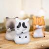 Kawaii Cute Cat Doll Ornaments Figures Statue Mini Model Desktop Toys Gifts for Room Office Kids Car Home Decoration Accessories