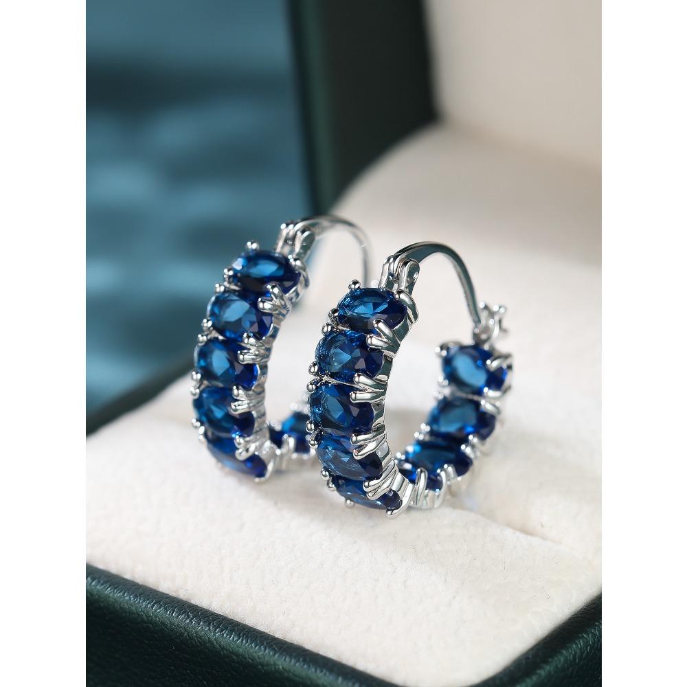 New Egg Shaped Atmospheric Glass Earrings for Women Fashionable Personalized and Versatile Design