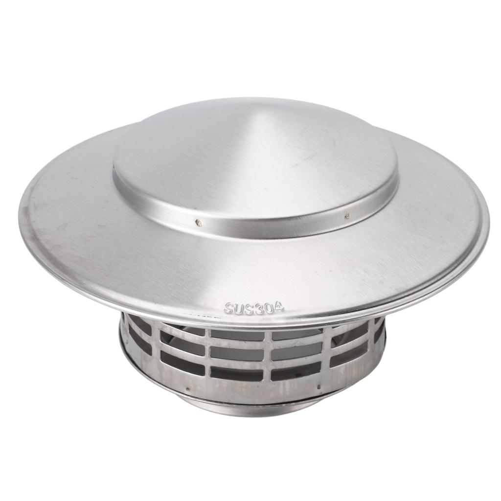 Stainless Steel Chimney Cap Rustproof Round Exterior Chimney Fireplace Topper Cone Top for Outside