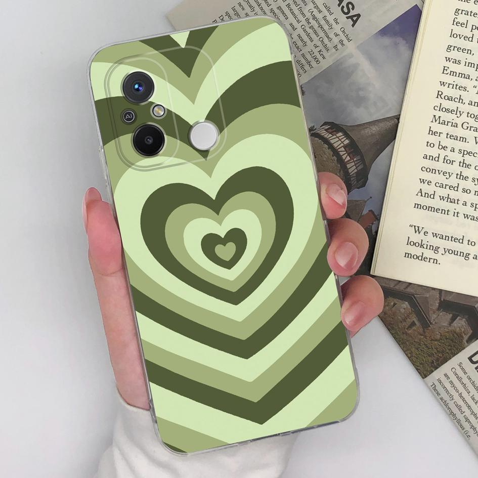 Чехол для Xiaomi Redmi K60 K50 K40 12C 10C 9A 8 7 Note 9 10 11 12 Pro, чехол Love Heart, милый медведь, мягкие силиконовые прозрачные чехлы из ТПУ для телефонов Redmi Fundas