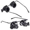 Magnifier Head-mounted LED 20X Adjustable Magnifying Glass for Collecting