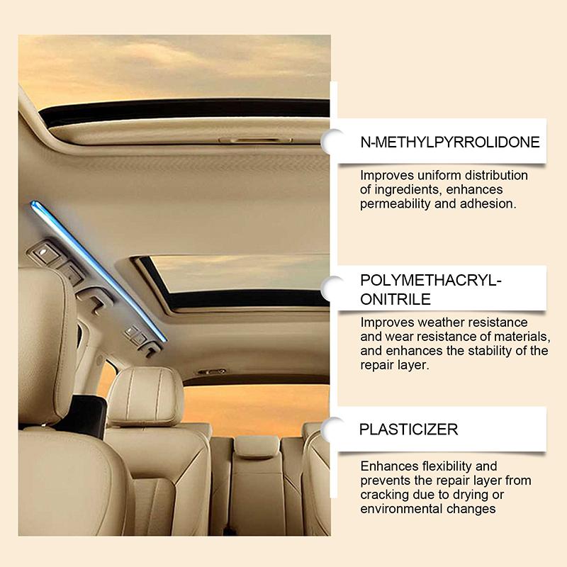Клей для ремонта обивки потолка 125 мл, эластичный клей для обивки крыши автомобиля, прозрачный клей для обивки автомобилей, с кисточкой, подходит для автомобилей