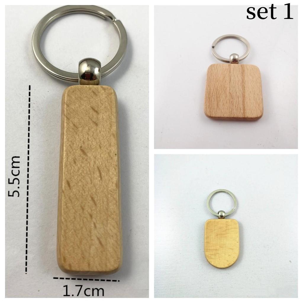3 шт./компл. деревянный брелок для ключей из бука, подвеска-брелок