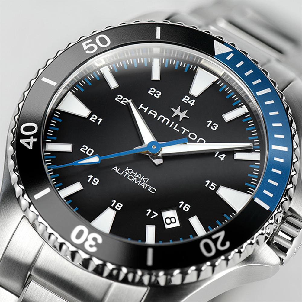 Hamilton H82315131 Хаки Scuba Автоматические 40мм Сине-Черный Металл Мужские Часы