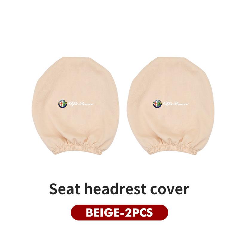 DCBLH1 Car Seat Headrest Cover Anti-wear Auto Styling Accessories For Alfa Romeo 159 Giulietta Giulia 147 Mito 156 159 166 GT Stelvio
