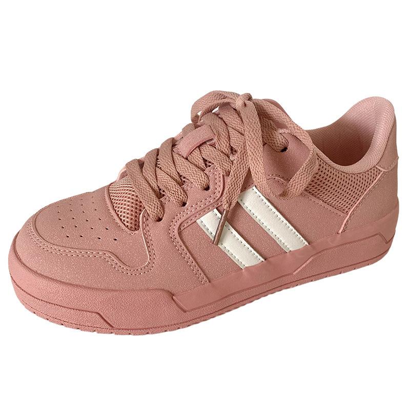 B-9370 латексная стелька/туфли для барной доски в гонконгском стиле женские ins tide 2024 новые осенние кожаные туфли на плоской подошве для скейтборда