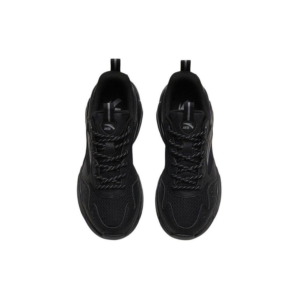 Anta Classic Slip Resistant, Abrasion Resistant, Lightweight Low top Sports Casual Shoes Women's Black 922328815-3