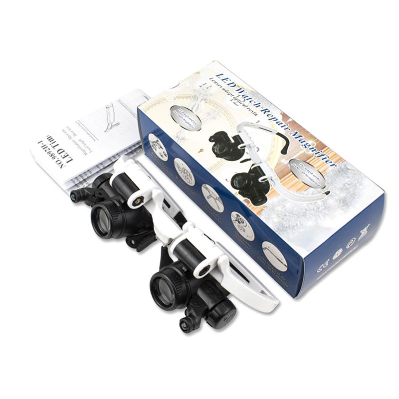 2022 8X/23X Двойной глаз Светодиодная лампа Лупа Очки Лупа Лупа