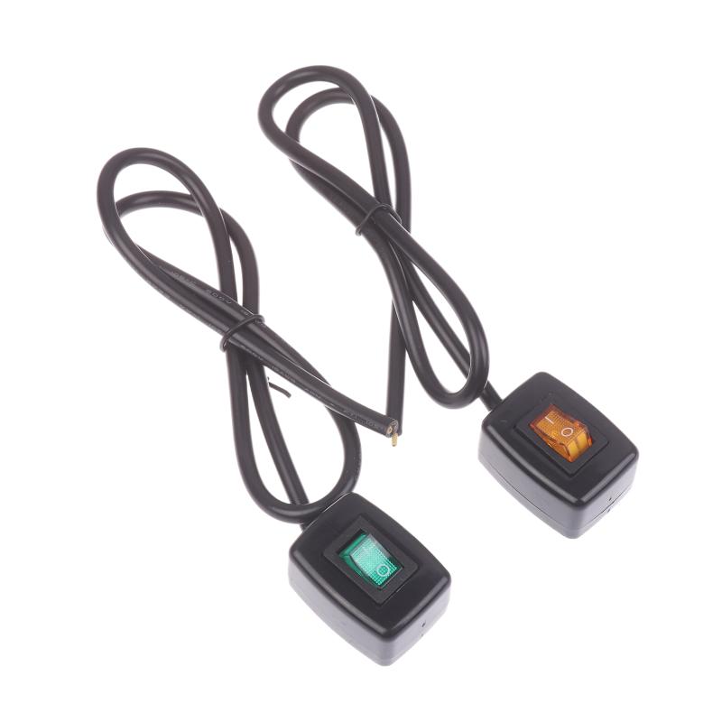 Переключатель нажимной автомобильный с LED подсветкой Вкл/Выкл DC12V/10A 24V/5A, переключатель-качелька SPST с кабелем для DIY
