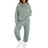 Winter Warm Fleece Pajamas For Women Set Cute Hooded Loungewear Soft Pants Comfy Loose 2 Piece Outfits