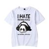 Funny Panda Tshirt Men I Hate Morning People Graphic Tee Shirt Summer Short Sleeve T Shirt Men Harajuku Panda Tops Streetwear