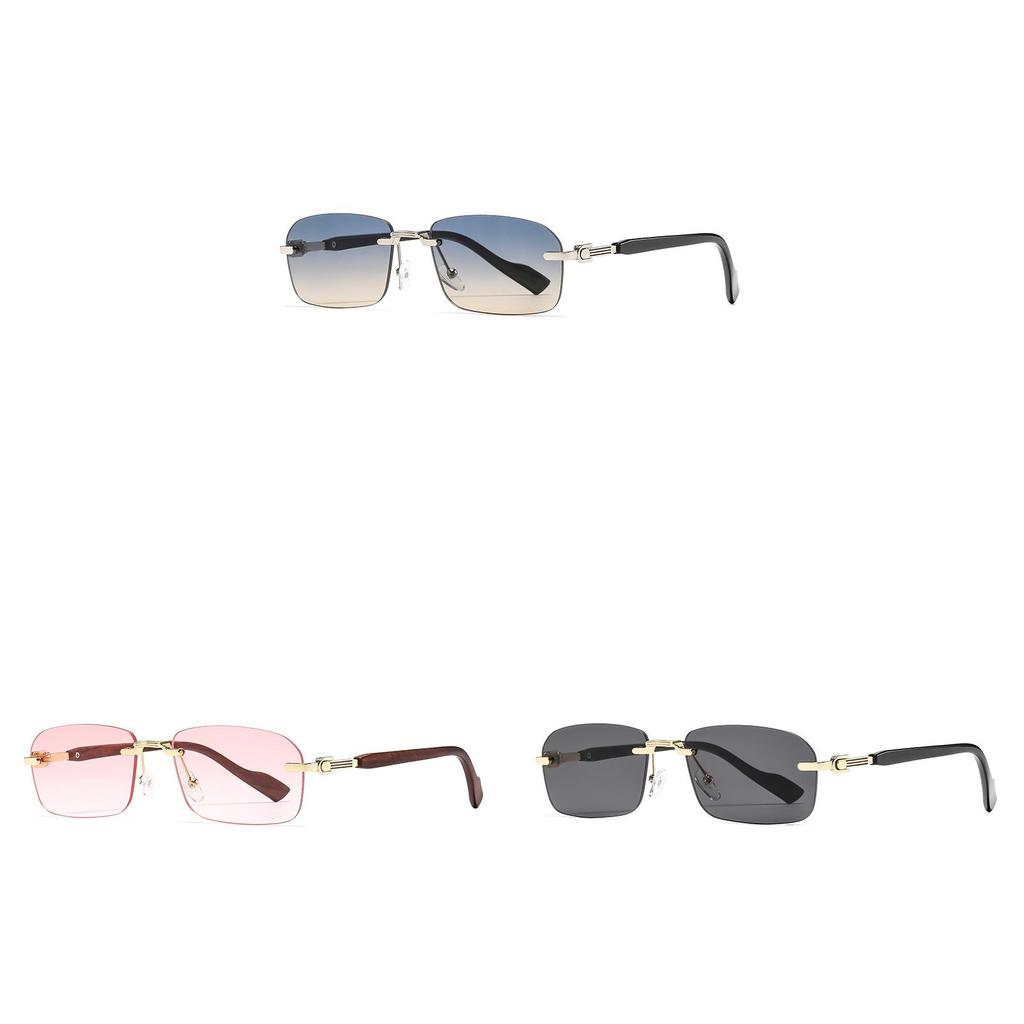 Стильные Унисекс Квадратные Металлические Солнцезащитные Очки с Серыми Поликарбонатными Линзами для Защиты от Солнца