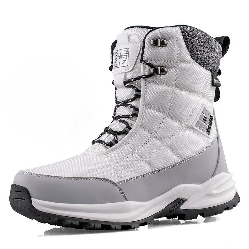 Men's Winter Fur One Padded Waterproof Cozy Warm Cold Lightweight Hiking Waterproof Non-slip High-top Snow Boots