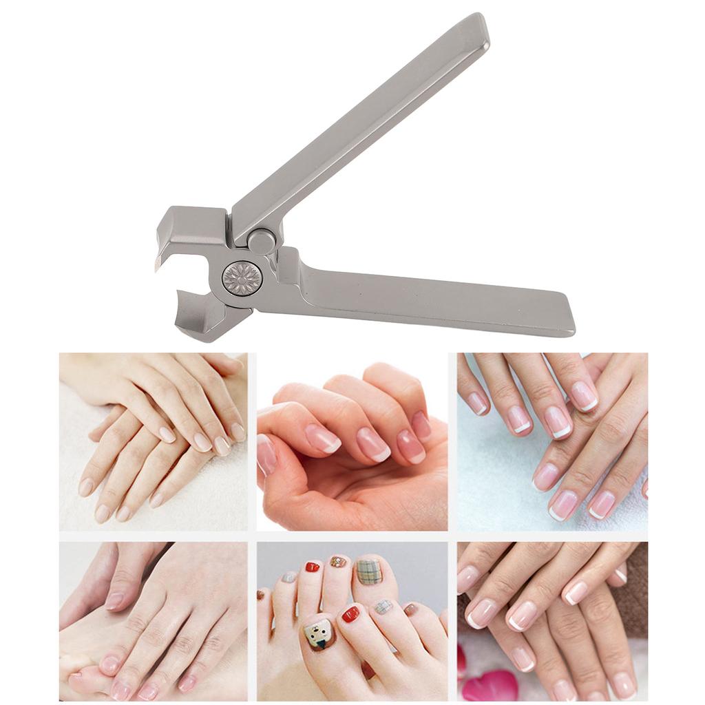 Кусачки для ногтей с большим отверстием, кусачки для ногтей из нержавеющей стали, портативные кусачки для ногтей с пилочкой для толстых ногтей