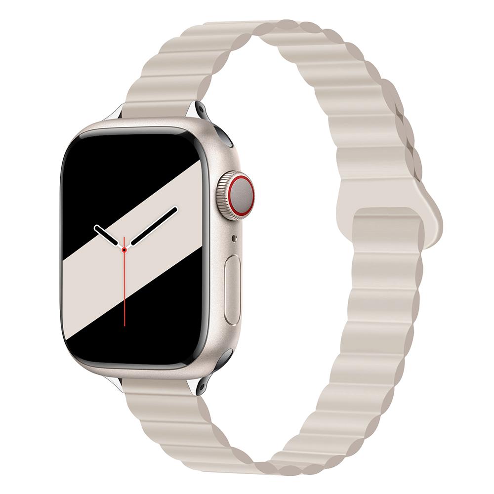 Женский тонкий силиконовый ремешок с магнитной застежкой для Apple Watch S11 10 46/42 мм 45 мм 44 мм Тонкие ремешки 38 мм 40 мм 41 мм Браслет iWatch SE 9 8 7 6