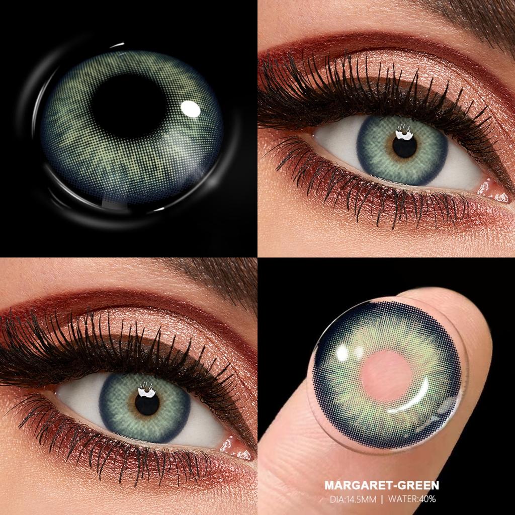 FUNSACHY НОВЫЕ 1 пара зеленых контактных линз для глаз Натуральные цветные линзы Цветные глаза Синие линзы Косметические серые зрачки Ежегодно