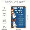 DORA Tin Sign Aged Cat In the Hat Aluminum Wall Art  UV Printed Decorative Sign x Inch IndoorOutdoor Weather Resistant