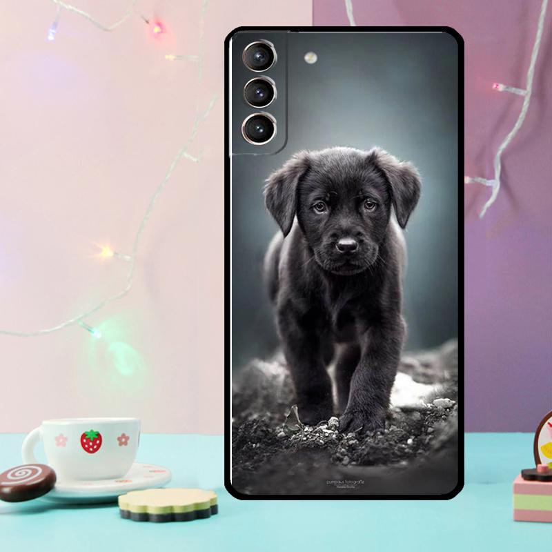Черный Лабрадор Собака Чехол для Телефона Для Samsung Galaxy S24 Ultra S20 S21 S22 S23 S25 Ultra S9 S10 Plus S24 FE Чехол