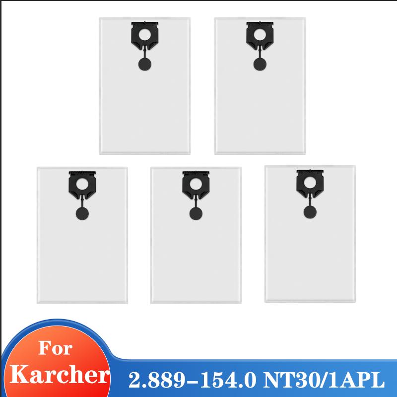 Многоразовые моющиеся пылесборники Тканевый мешок для Karcher NT30 /1 APL NT40 /1 APL Запчасти для пылесоса Нетканый пылевой фильтр Мешок для сбора пыли