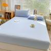 Мягкая хлопковая простыня с резинками, однотонные нескользящие наматрасники, простыня для двуспальной кровати размера «king-size» 140/160/200